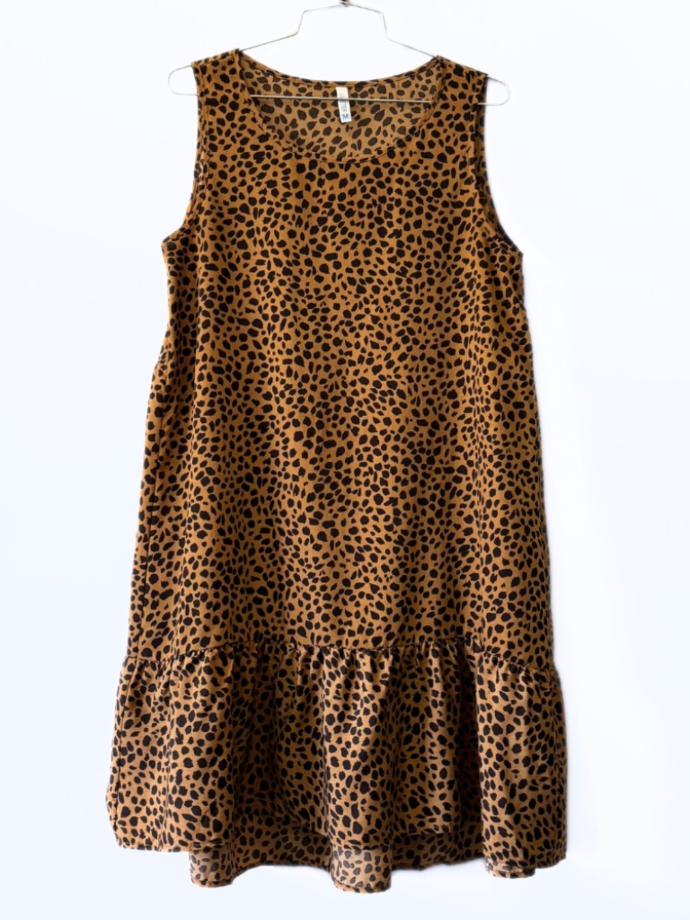 LILBETTER Sleeveless Cheetah Print Dress Size M